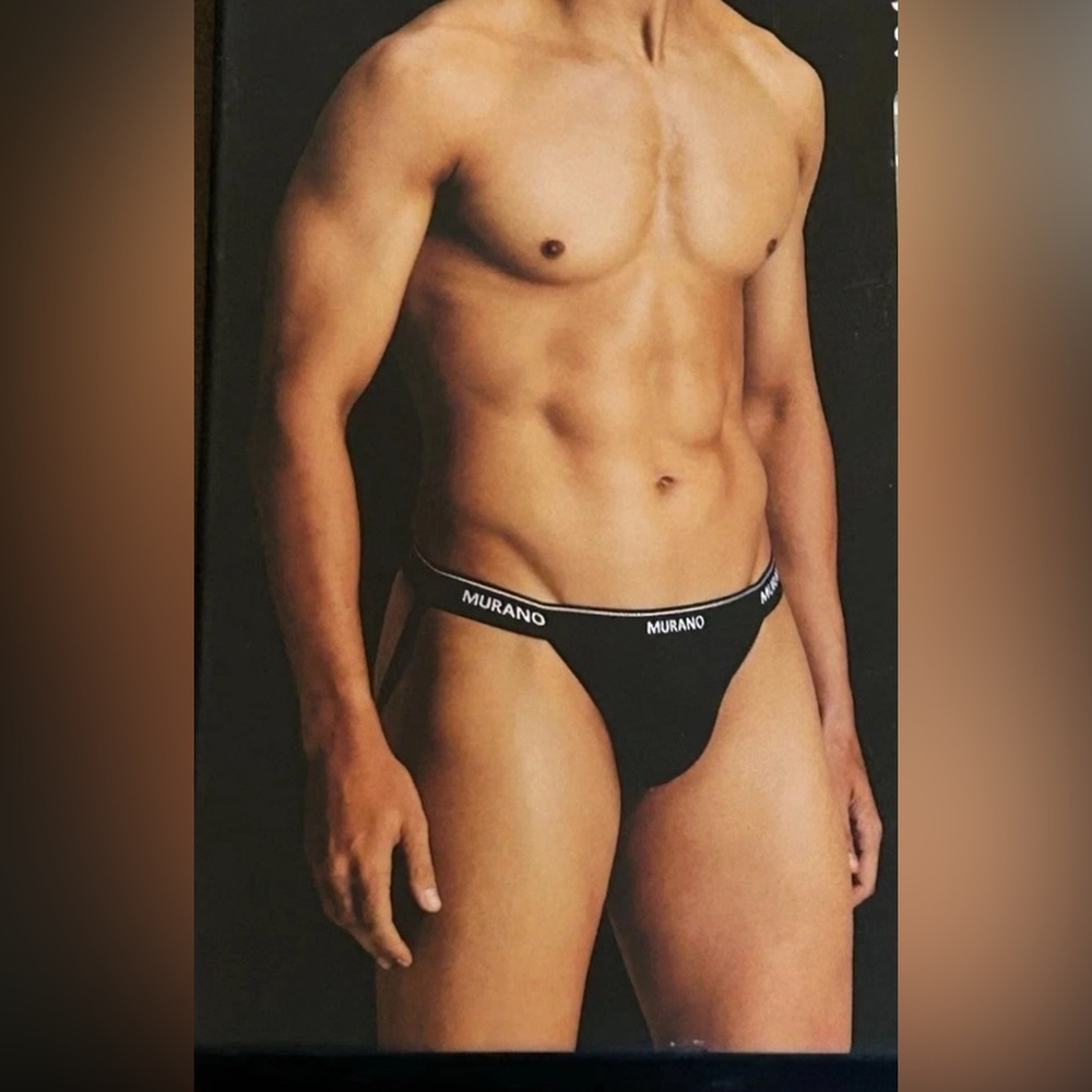 NEW Mens Murano Wardrobe Essentials Cotton Stretch Multicolor Jock Strap